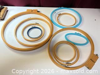 MaxSold Auction: Dressmaker II Sewing Center and Needlework hoops collection lot 649 - Ottawa (Ontario, Canada) SELLER MANAGED Downsizing Online Auction -  Cinnabar