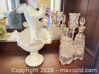 MaxSold Auction: Epergne and decanter set  - Ottawa (Ontario, Canada) SELLER MANAGED Downsizing Online Auction -  Cinnabar