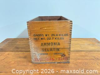 MaxSold Auction: Explosives Wood Advertising box lot 406  - Ottawa (Ontario, Canada) SELLER MANAGED Downsizing Online Auction -  Cinnabar