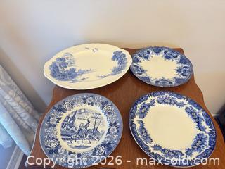 MaxSold Auction: Flow blue and transferware plates  - Ottawa (Ontario, Canada) SELLER MANAGED Downsizing Online Auction -  Cinnabar