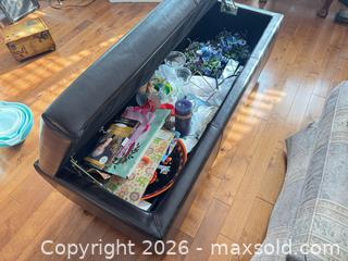 MaxSold Auction: Footrest and storage box  - Ottawa (Ontario, Canada) SELLER MANAGED Downsizing Online Auction -  Cinnabar