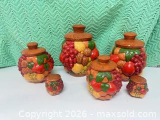 MaxSold Auction: Fruit themed kitchen cannisters  - Ottawa (Ontario, Canada) SELLER MANAGED Downsizing Online Auction -  Cinnabar
