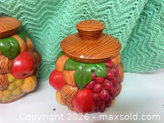 MaxSold Auction: Fruit themed kitchen cannisters  - Ottawa (Ontario, Canada) SELLER MANAGED Downsizing Online Auction -  Cinnabar