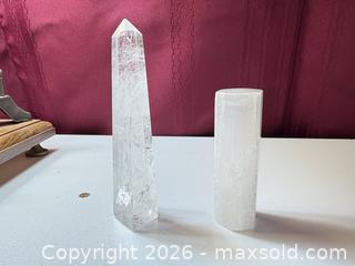 MaxSold Auction: Glass bowl and minerals, quartz, selenite, fluorite, and more - Ottawa (Ontario, Canada) SELLER MANAGED Downsizing Online Auction -  Cinnabar