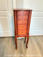 MaxSold Auction: Gunther Mele Tall Wooden Jewelry Box lot 222 - Ottawa (Ontario, Canada) SELLER MANAGED Downsizing Online Auction -  Cinnabar