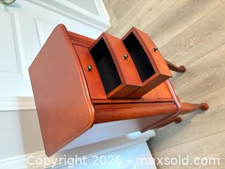 MaxSold Auction: Gunther Mele Tall Wooden Jewelry Box lot 222 - Ottawa (Ontario, Canada) SELLER MANAGED Downsizing Online Auction -  Cinnabar