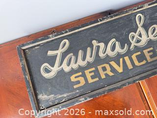 MaxSold Auction: Laura Secord wood hanging sign  - Ottawa (Ontario, Canada) SELLER MANAGED Downsizing Online Auction -  Cinnabar