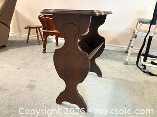 MaxSold Auction: Maple coffee table, Walnut Magazine stand, and wooden stool lot 678 - Ottawa (Ontario, Canada) SELLER MANAGED Downsizing Online Auction -  Cinnabar
