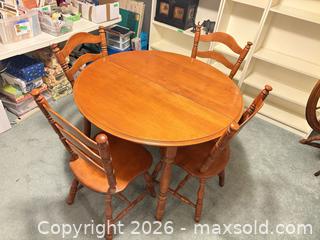 MaxSold Auction: Maple Kitchen Table and four chairs - Ottawa (Ontario, Canada) SELLER MANAGED Downsizing Online Auction -  Cinnabar