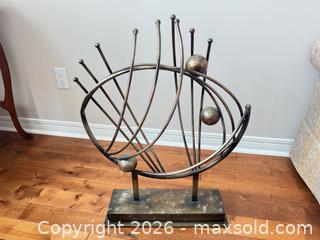 MaxSold Auction: Modern metal sculpture planets  - Ottawa (Ontario, Canada) SELLER MANAGED Downsizing Online Auction -  Cinnabar
