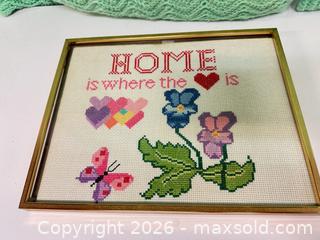 MaxSold Auction: Needlepoint “home is where the heart is”  - Ottawa (Ontario, Canada) SELLER MANAGED Downsizing Online Auction -  Cinnabar