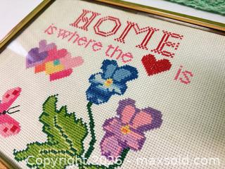 MaxSold Auction: Needlepoint “home is where the heart is”  - Ottawa (Ontario, Canada) SELLER MANAGED Downsizing Online Auction -  Cinnabar