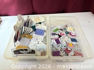 MaxSold Auction: Needlepoint ribbon collection, cotton, sparkly, Bucilla 100% Pure Silk - Ottawa (Ontario, Canada) SELLER MANAGED Downsizing Online Auction -  Cinnabar