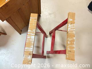 MaxSold Auction: Pair of solid, sturdy saw horses  - Ottawa (Ontario, Canada) SELLER MANAGED Downsizing Online Auction -  Cinnabar