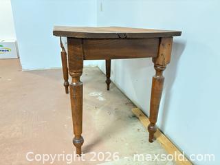 MaxSold Auction: Pine two board top table - Ottawa (Ontario, Canada) SELLER MANAGED Downsizing Online Auction -  Cinnabar