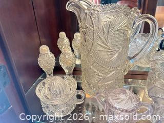 MaxSold Auction: Pinwheel pattern pressed glass lot  - Ottawa (Ontario, Canada) SELLER MANAGED Downsizing Online Auction -  Cinnabar