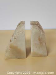 MaxSold Auction: Retro MCM Stone Bookends  - Ottawa (Ontario, Canada) SELLER MANAGED Downsizing Online Auction -  Cinnabar