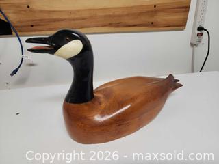 MaxSold Auction: Signed Canada Goose Wood Decoy - Ottawa (Ontario, Canada) SELLER MANAGED Downsizing Online Auction -  Cinnabar