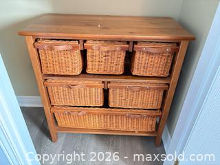 MaxSold Auction: Six drawer wicker basket dresser lot 206 - Ottawa (Ontario, Canada) SELLER MANAGED Downsizing Online Auction -  Cinnabar