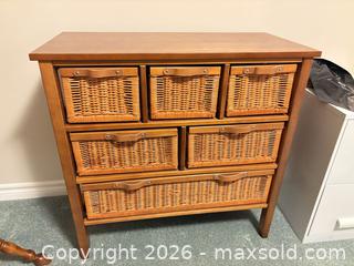 MaxSold Auction: Six drawer wicker basket dresser Lot 666 - Ottawa (Ontario, Canada) SELLER MANAGED Downsizing Online Auction -  Cinnabar