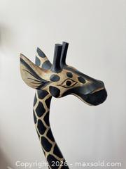 MaxSold Auction: Tall wooden giraffe statue  - Ottawa (Ontario, Canada) SELLER MANAGED Downsizing Online Auction -  Cinnabar