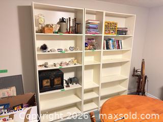 MaxSold Auction: Three White Bookshelves lot 668 - Ottawa (Ontario, Canada) SELLER MANAGED Downsizing Online Auction -  Cinnabar