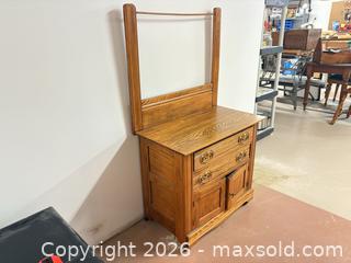 MaxSold Auction: Two drawer 2 Door washstand  - Ottawa (Ontario, Canada) SELLER MANAGED Downsizing Online Auction -  Cinnabar