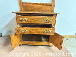 MaxSold Auction: Two drawer 2 Door washstand  - Ottawa (Ontario, Canada) SELLER MANAGED Downsizing Online Auction -  Cinnabar