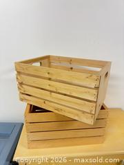 MaxSold Auction: Two wooden storage boxes - Ottawa (Ontario, Canada) SELLER MANAGED Downsizing Online Auction -  Cinnabar