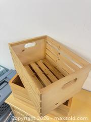 MaxSold Auction: Two wooden storage boxes - Ottawa (Ontario, Canada) SELLER MANAGED Downsizing Online Auction -  Cinnabar