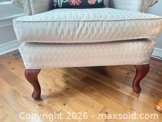 MaxSold Auction: Winged back arm chair  - Ottawa (Ontario, Canada) SELLER MANAGED Downsizing Online Auction -  Cinnabar
