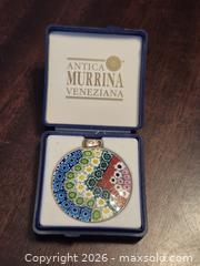 MaxSold Auction: Authentic Antica Murrina Veneziana Murano glass Floral Pendant in Original Box - Toronto (Ontario, Canada) SELLER MANAGED Downsizing Online Auction - McAdam Avenue