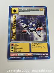 MaxSold Auction: Digimon DemiDevimon & Devimon Cards 1st Edition NM  - Toronto (Ontario, Canada) SELLER MANAGED Downsizing Online Auction - McAdam Avenue