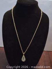 MaxSold Auction: Italian Mosaic Pendant on Gold tone Chain - Toronto (Ontario, Canada) SELLER MANAGED Downsizing Online Auction - McAdam Avenue