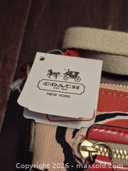 MaxSold Auction: New Coach Floral Crossbody with tag - Toronto (Ontario, Canada) SELLER MANAGED Downsizing Online Auction - McAdam Avenue