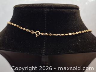 MaxSold Auction: Solid marked 18kt gold necklace 48 cm long weighs 5grams - Toronto (Ontario, Canada) SELLER MANAGED Downsizing Online Auction - McAdam Avenue