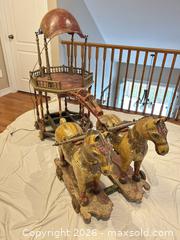 MaxSold Auction: 20th Century Hand Carved and Painted Indian Temple Rath with Caparisoned Horses, Rajasthan - Ancaster (Ontario, Canada) SELLER MANAGED Downsizing Online Auction - Galley Rd