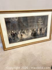 MaxSold Auction: Drawing Room at St James Palace in the Reign of Queen Victoria engraving, 1869 by Barrett  - Ancaster (Ontario, Canada) SELLER MANAGED Downsizing Online Auction - Galley Rd