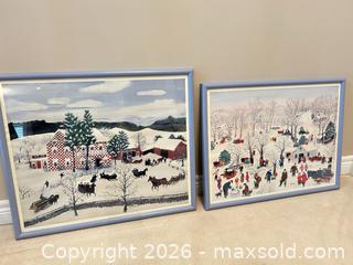 MaxSold Auction: Pair of frames fine art prints by Anne Mary Robertson ( Grandma) Moses  - Ancaster (Ontario, Canada) SELLER MANAGED Downsizing Online Auction - Galley Rd