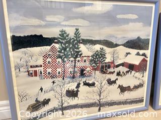 MaxSold Auction: Pair of frames fine art prints by Anne Mary Robertson ( Grandma) Moses  - Ancaster (Ontario, Canada) SELLER MANAGED Downsizing Online Auction - Galley Rd