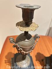 MaxSold Auction: Pair of Victorian Bronze/Brass Candlestick Holders - Ancaster (Ontario, Canada) SELLER MANAGED Downsizing Online Auction - Galley Rd