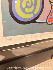 MaxSold Auction: Professionally framed “ Family Teaching II” fine art print by  Morrisseau  - Ancaster (Ontario, Canada) SELLER MANAGED Downsizing Online Auction - Galley Rd
