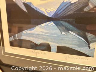MaxSold Auction: Professionally framed “Maligne Lake “ fine art print By Lawren Harris  - Ancaster (Ontario, Canada) SELLER MANAGED Downsizing Online Auction - Galley Rd