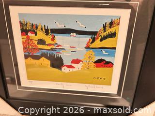 MaxSold Auction: Professionally Framed “Sandy cove” fine art print by Maud Lewis. - Ancaster (Ontario, Canada) SELLER MANAGED Downsizing Online Auction - Galley Rd