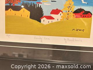 MaxSold Auction: Professionally Framed “Sandy cove” fine art print by Maud Lewis. - Ancaster (Ontario, Canada) SELLER MANAGED Downsizing Online Auction - Galley Rd