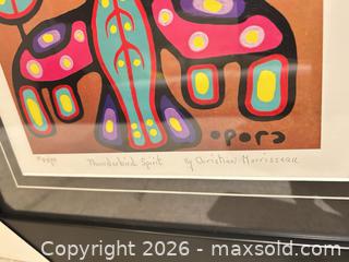 MaxSold Auction: Professionally framed “Thunderbird Spirit “ fine art print by Christian Morrisseau - Ancaster (Ontario, Canada) SELLER MANAGED Downsizing Online Auction - Galley Rd