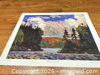 MaxSold Auction: Unframed “Black Spruce in Autumn “ By Tom Thomson  - Ancaster (Ontario, Canada) SELLER MANAGED Downsizing Online Auction - Galley Rd
