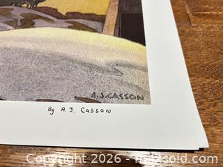 MaxSold Auction: Unframed fine art print “Winter Sun” by AJ Casson  - Ancaster (Ontario, Canada) SELLER MANAGED Downsizing Online Auction - Galley Rd