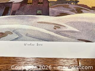 MaxSold Auction: Unframed fine art print “Winter Sun” by AJ Casson  - Ancaster (Ontario, Canada) SELLER MANAGED Downsizing Online Auction - Galley Rd