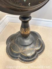 MaxSold Auction: Victorian tilt table with mother of pearl inlay and hand painted details - Ancaster (Ontario, Canada) SELLER MANAGED Downsizing Online Auction - Galley Rd
